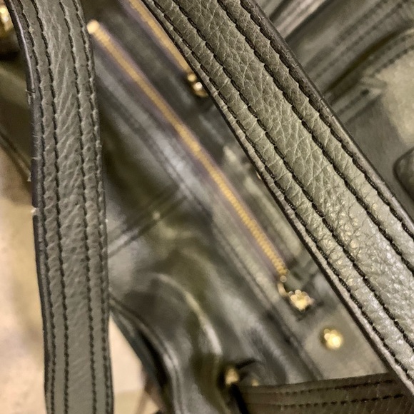 Etienne Aigner Forest Green Work Tote Crossbody - Picture 7 of 10